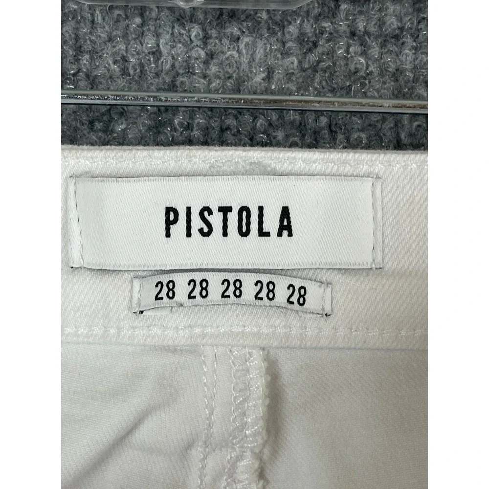 Pistola Skinny Jeans Women 29 White‎ Excellent Distressed Denim Pants